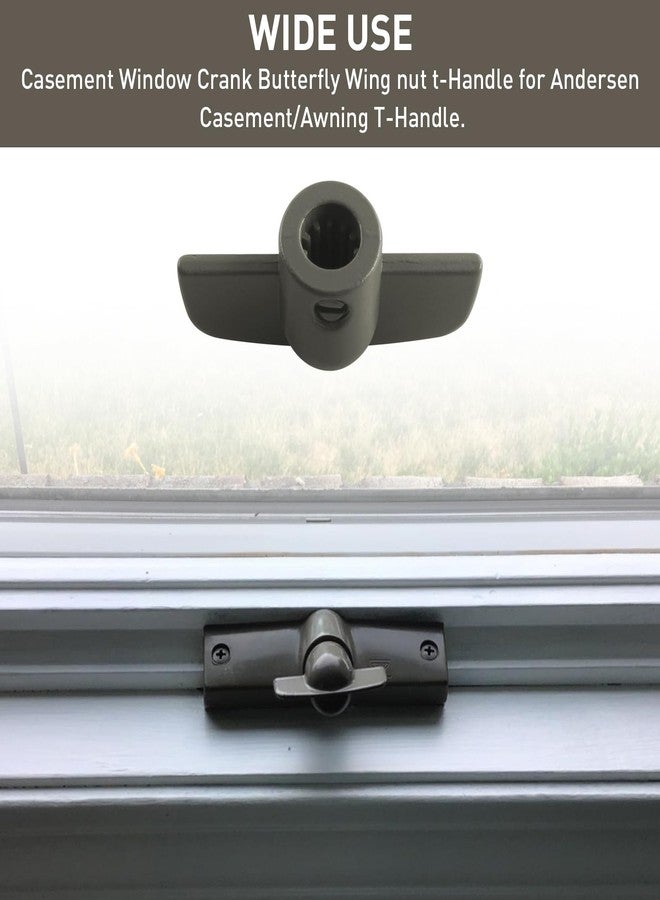 VIDABTE 3/8 in Butterfly Wing Nut T-Handle, Crank Handle for Andersen Casement/Awning Window, Casement Window Crank (1966 to Present) - Image 5